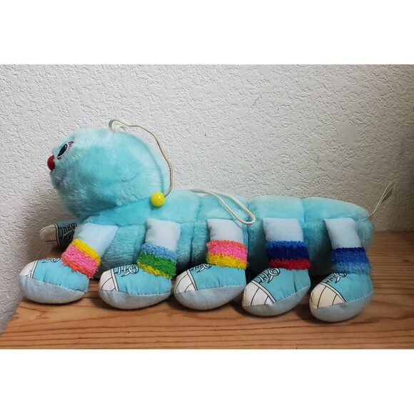 VTG Caterpillar Plush Toy Retro 1984 Lots-A Lots-A Leggggggs 30cm Stuffed Bug - Picture 1 of 16